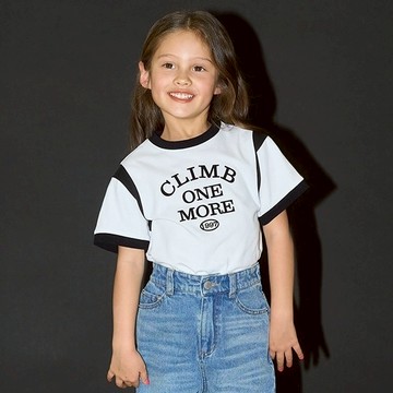 petit main 品牌旗艦店 童裝 撞色印花T恤【BR】【日本直接出貨】