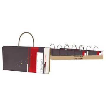 Pomei 博美 手提禮盒 抽屜型  33.2 x 6.3 x 17cm  星軌  10個