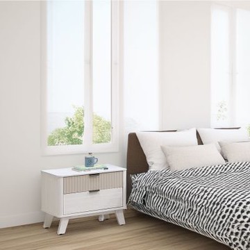 文創集 科蕭利1.8尺岩板二抽床頭櫃-550x40x47cm免組