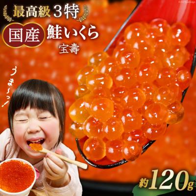 ふるさと納税 気仙沼市 最高級3特 国産 味付 いくら 宝壽 醤油漬 120g×1パック [20562970]