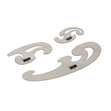 【法國 Bohin】雲型尺 雲型板 曲線專用弧形尺3支組