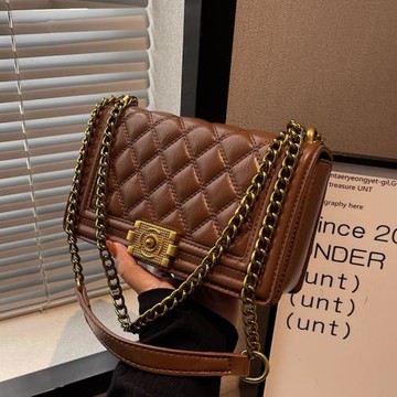 小香風包包2025新款女包秋冬時尚菱格鏈條包高級感單肩斜挎小方包