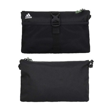 ADIDAS 小型裝備袋-斜背包 側背包 臀包 愛迪達 IB2669 黑螢光綠