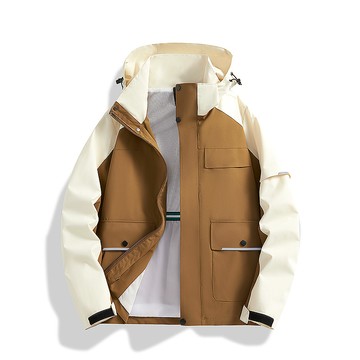 S-8XL加大尺碼新款情侶單衝山系防風防水衝鋒衣男女同款外套春秋季戶外情侶登山服