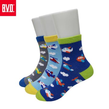 BVD 飛上雲端1/2童襪8雙組(B327.B328童襪)