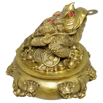 【吉祥開運坊】三腳蟾蜍系列【招財銅七星三腳金蟾蜍聚寶盆大型 銅製】開光擇日