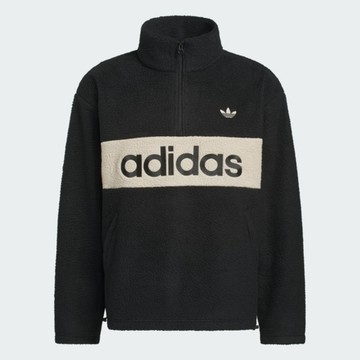 adidas Adidas 愛迪達 Pf Pullover KG9164 男女 長袖上衣 休閒長袖 毛絨 保暖 黑