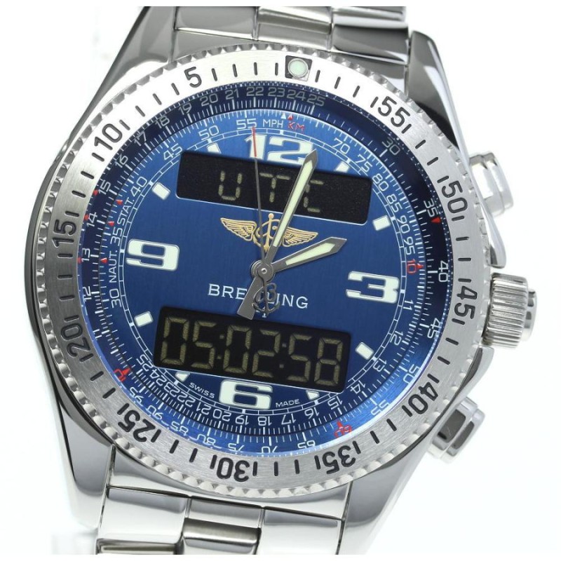 ☆美品・保証書付☆【BREITLING】ブライトリング B-1 デジアナ A68362 