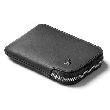 ［有你在絕對carry］【Bellroy】小錢包 卡片收納包 拉鍊包 零錢包 優質環保皮革-外灰/內鈷藍