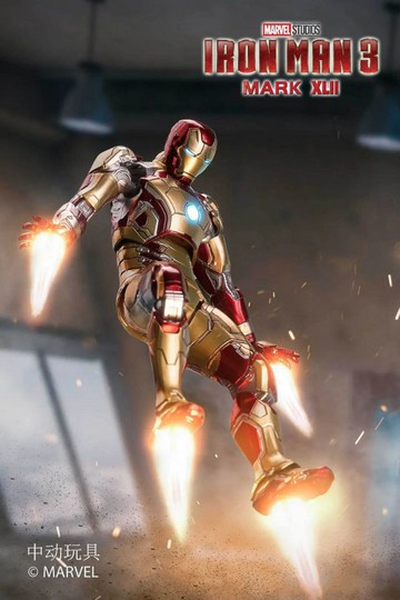 中動 鋼鐵人 Mark 42 7吋可動人偶 發光款