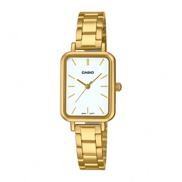 CASIO卡西歐 金色方形指針錶(LTP-V009G-7E) / 考試錶