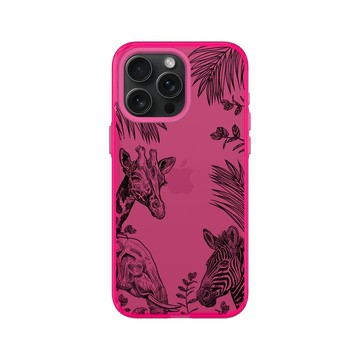 iPhone 15 Pro Max Clear 粉漾桃 - MYMY REVERZ TATTOO - 叢林