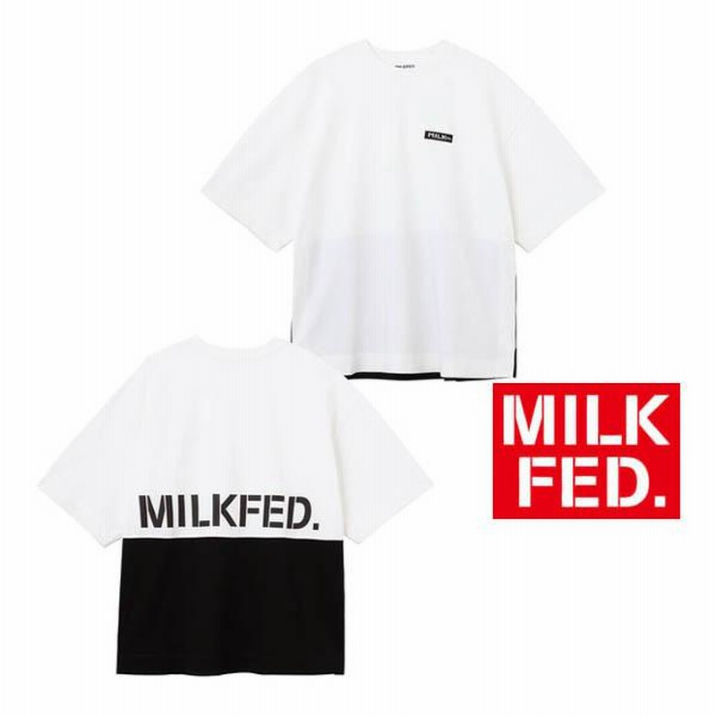 tシャツ Tシャツ ミルクフェド MILKFED MULTI LOGO TOP 103232013014 レディース 白 紺 赤 レッド ホワイト MILKFED. tシャツ Tシャツ ミルクフェド MILKFED MULTI LOGO TOP