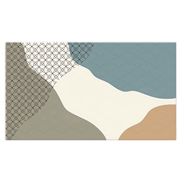 好物良品 設計款印花質感生活軟玻璃餐桌墊 防油防燙防髒PVC材質  60 x 120cm  海洋意象  1個