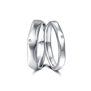 情人對戒 鑽石白鋼 Shape Of You 愛情的樣子