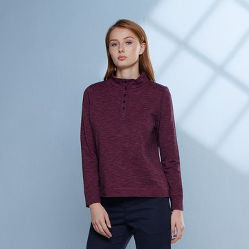 INDIGO暈染小高領半開襟上衣(2色)