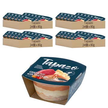 Tapazo 貓用 開胃三層杯  濃起司海鮮鍋  80g  96個
