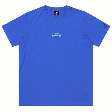 【滿千折百】KANGOL 短袖 短T 中性 涼感 藍 金屬感LOGO 休閒 男女 (布魯克林) 6225101894