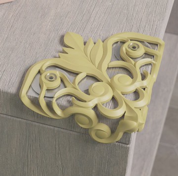 渦卷紋護角  防撞桌角 (嫩黃綠)