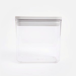 旋鈕式防潮PET密封罐1.97L 長形灰