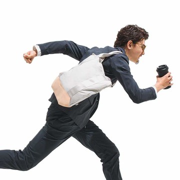 專利減壓不晃動 托特包 銀色-M