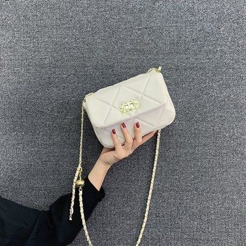 秋冬小包包女高級感2025新款潮百搭爆款超火小眾設計感斜挎鏈條包