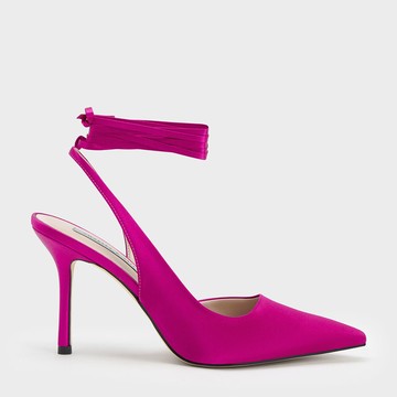 繞踝綁帶細跟鞋