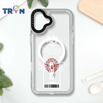 TRON IPHONE 16 PLUS 白色現代符咒 防摔 MAGSAFE 磁吸 太空載具殼 透白 手機殼