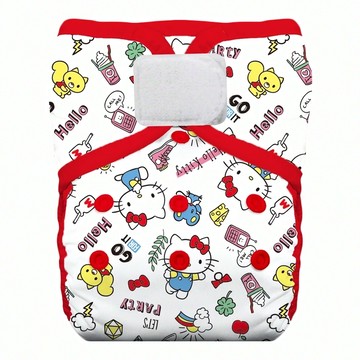 THiRSTiES 有機棉魔鬼氈口袋式布尿布  Hello Kitty My Friends  1件