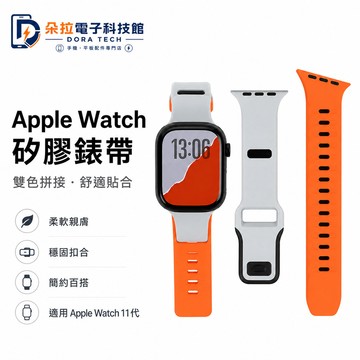 斜紋波浪紋 硅膠錶帶 適用 Apple Watch 11 10 運動 防汗 9 8 SE 蘋果錶帶 46mm 42mm