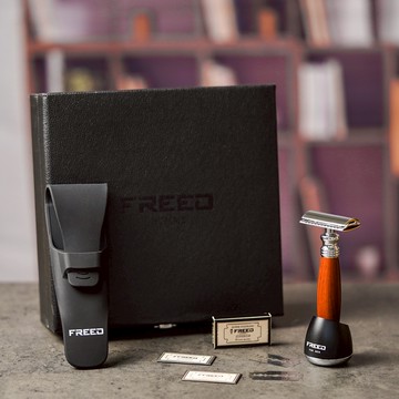【FREED】雙刃式刮鬍刀尊爵四件組禮盒 多色可選 客製化 刻字 送禮 生日 男生 男性 禮物推薦 聖誕節 交換禮物