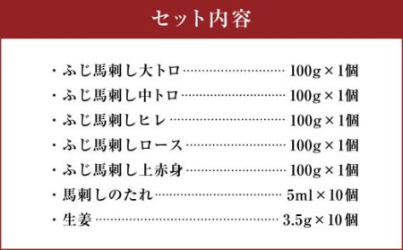 フジチク ふじ 馬刺し 赤身 霜降り セット 合計約500g