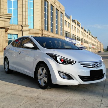 適用現代2012-2016年朗動(ELANTRA)大燈總成升級改裝惡魔眼氙氣燈LED大燈總成升級轉向燈日行燈