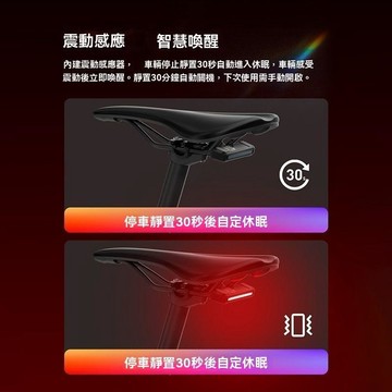 腳踏車尾燈 自行車燈 七彩流水自行車尾燈RGB警示燈山地車可充電
