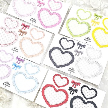 :愛心荷葉邊相框 (6款)：美術紙