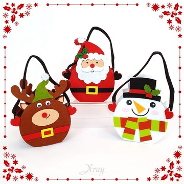 聖誕造型禮物提袋，聖誕節/佈置/裝飾/擺飾/聖誕禮物/交換禮物/禮物袋/包裝袋/糖果袋，X射線【X300901】