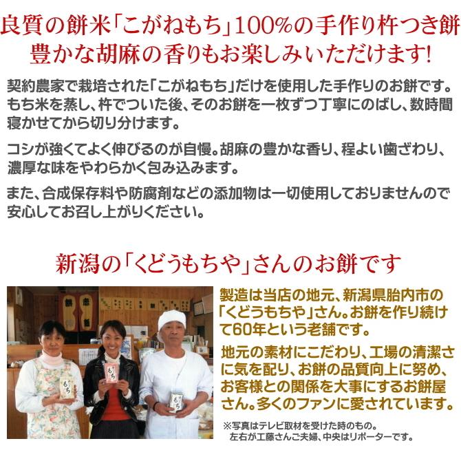 手作り杵つき餅 胡麻餅（切餅10枚入）×10点セット 新潟産 こがねもち 使用