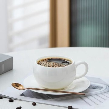 創意日式草木灰咖啡杯辦公杯網紅ins主人杯酒店輕奢咖啡杯碟套裝