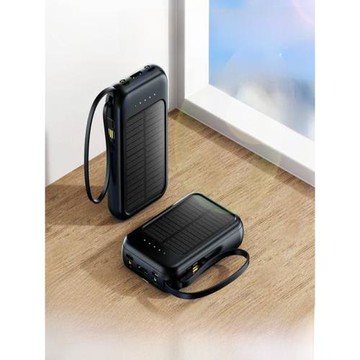 德國黑科技太陽能充電寶戀堡萄甄選超大容量移動電源應急手機快充