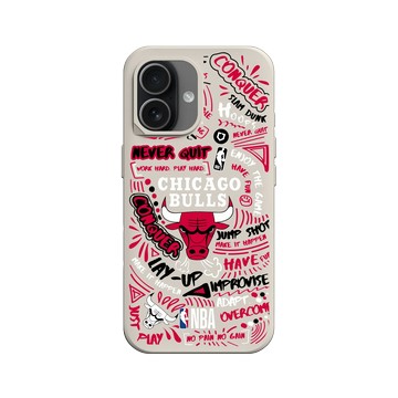 iPhone 17 SolidX 貝殼灰 - NBA - 塗鴉系列-芝加哥公牛 Chicago Bulls - Graffiti