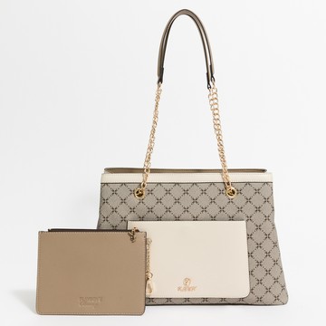 PLAYBOY  托特包 L’élégance系列 - 卡其色(542-5202-26-6)