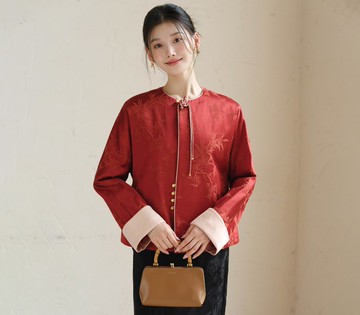 【東方美學】新中式復中國風 對襟連袖短外套