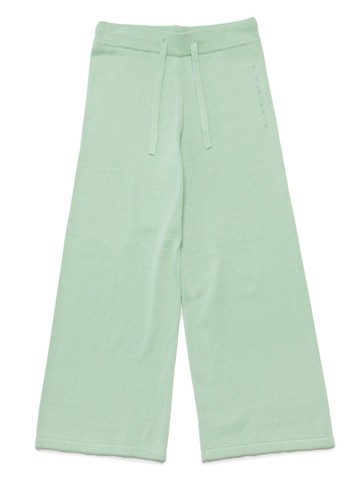 MM6 Maison Margiela Kids - wide-leg knitted trousers - kids - Viscose/Cotton - 14 yrs - Green