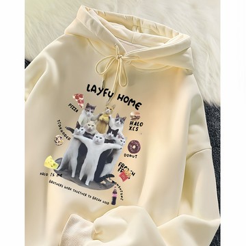 臺灣出货 大學T女  帽T  圓領衛衣 秋冬季衣服  連帽衛衣女  懶惰風大碼 oversize  加絨上衣男女情侶款