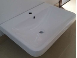 【麗室衛浴】C-280-1 造型陶瓷盆含溢水孔檯上盆 寬60*46