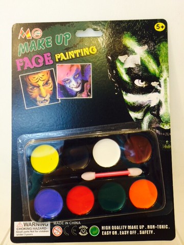 畫臉色盤，萬聖節服裝/派對用品/尾牙表演/角色扮演/臉部彩繪筆，X射線【W150006】