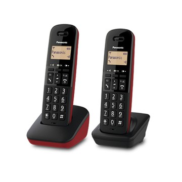 [家速配]Panasonic KX-TGB312TW數位無線雙子機(紅色)