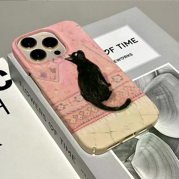 黑貓遙望手機殼適用於蘋果17防摔iPhone16plus手機殼15promax菲林二合一14硬13 12