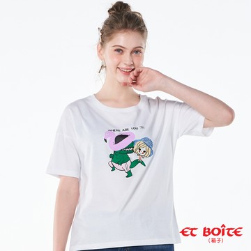 【新年爆殺價↘$488】ET Amour 塞不進的泳圈短TEE(白) - BLUE WAY ET BOîTE 箱子