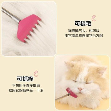 【48時熱賣】荷蘭豬抓癢玩具伸縮撓癢癢按摩互動梳子解癢梳毛寵物神器可伸縮款